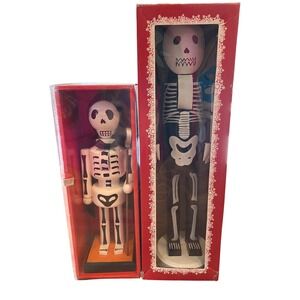 The Northlight Nutcracker Factory Wooden Skeleton Nutcrackers‎ Set of 2 Boxed